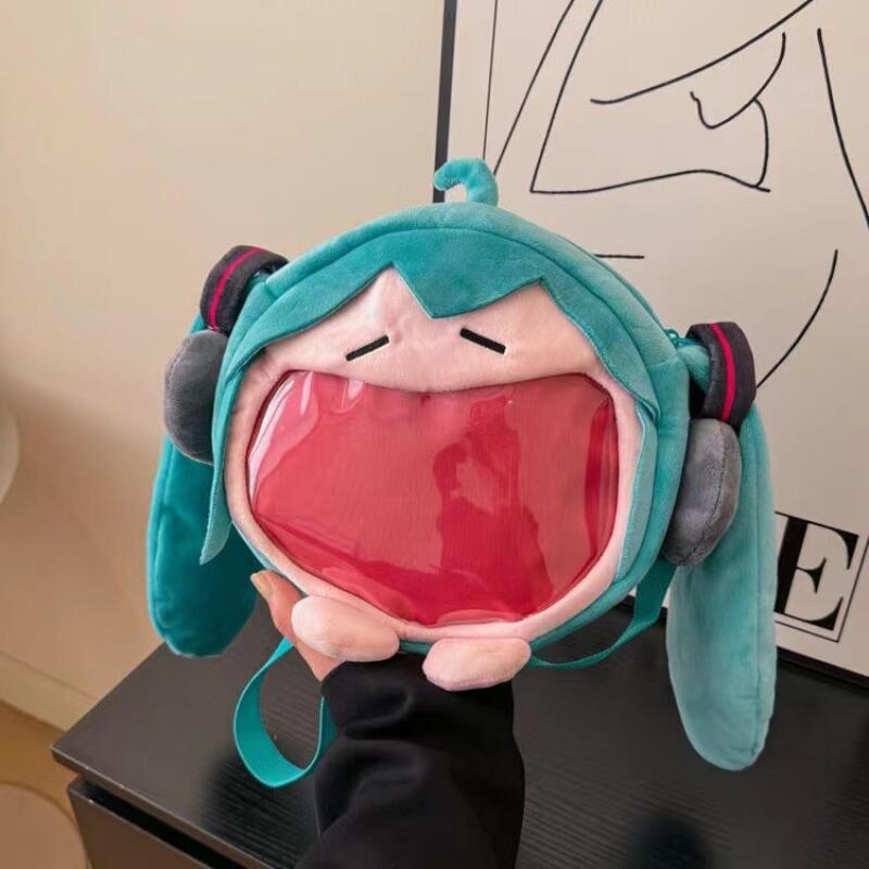 Travel Accessories Cute - 和風初音ミクぬいぐるみクロスボディバッグ漫画大容量ぬいぐるみジッパーショルダーバッグかわいい収納バッグ友人へのギフト