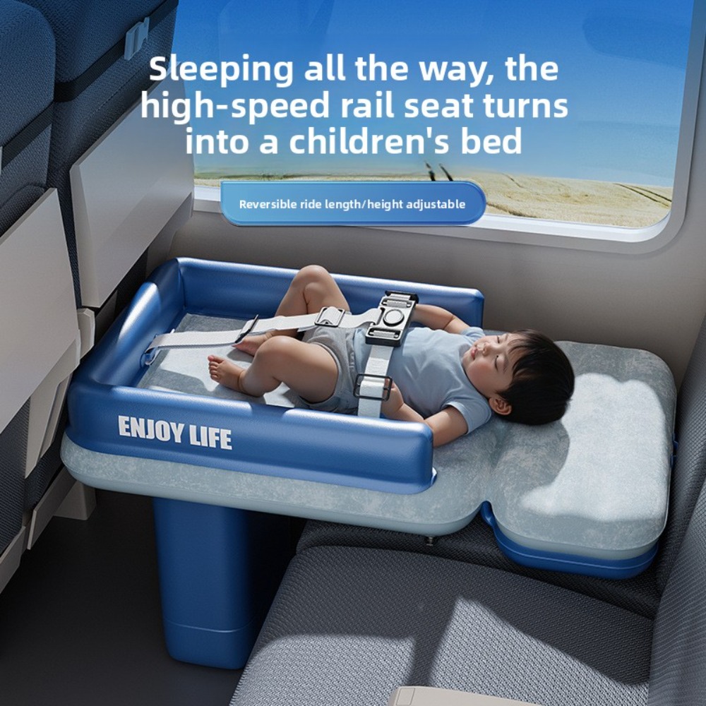 Travel Pillow Inflatable - 幼児用エアプレーンベッド＆カーシートエクステンダー、ポータブルキッズトラベルマットレス（飛行機やロードトリップでの睡眠用クッション）