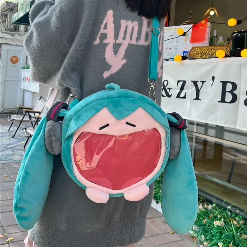 Travel Accessories Cute - ! !! 初音ミクショルダーバッグバックパックかわいいアニメぬいぐるみ漫画かわいいナップザック学生バッグパケットギフト用おもちゃ