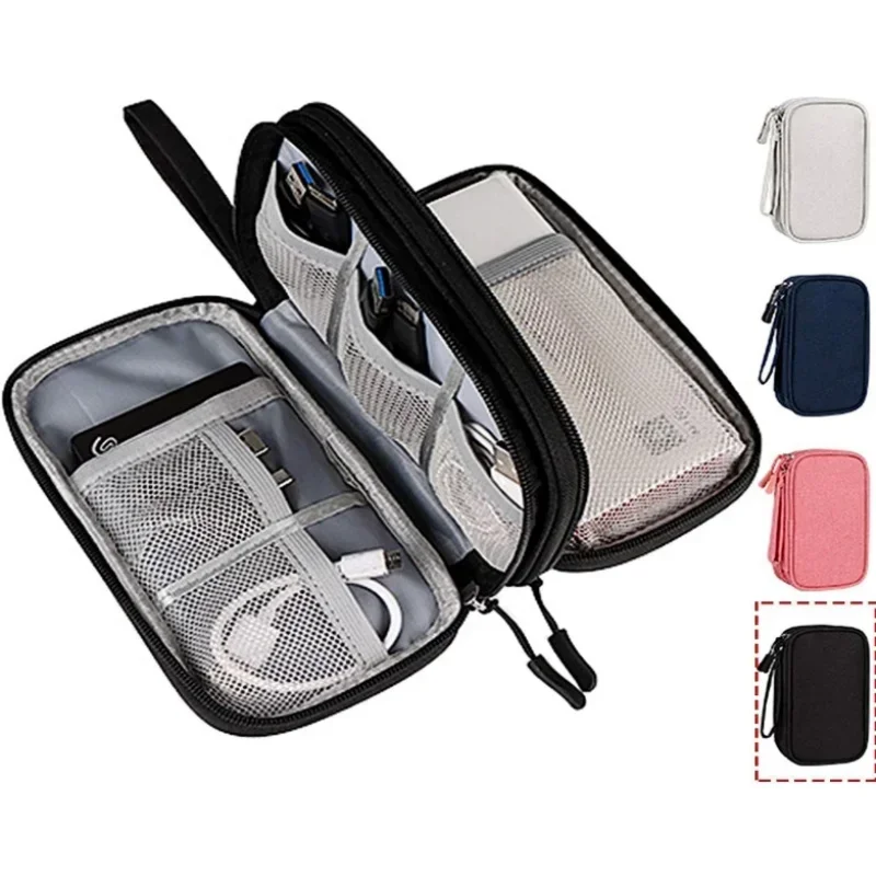 Travel Accessories Box - トラベルケーブルバッグ ポータブルデジタル収納ポーチ 充電器 データケーブル USBバッグ オーガナイザー