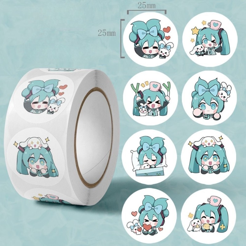 Travel Accessories Cute - インスタ映えする可愛い初音ミクステッカー、漫画風装飾シール、日記、水筒、荷物、デスクトップ用