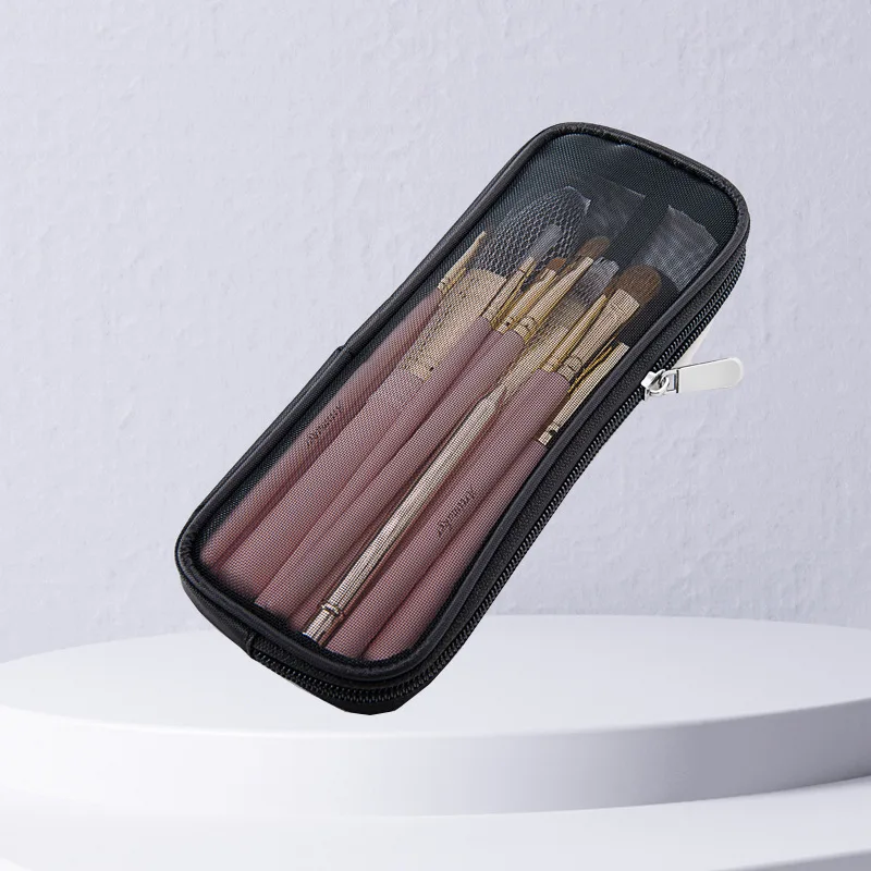 Travel Accessories Box - 化粧ブラシトラベルケース化粧品トイレタリーバッグオーガナイザー男性女性美容ツールメッシュ Dopp キットポーチ洗浄収納アクセサリー