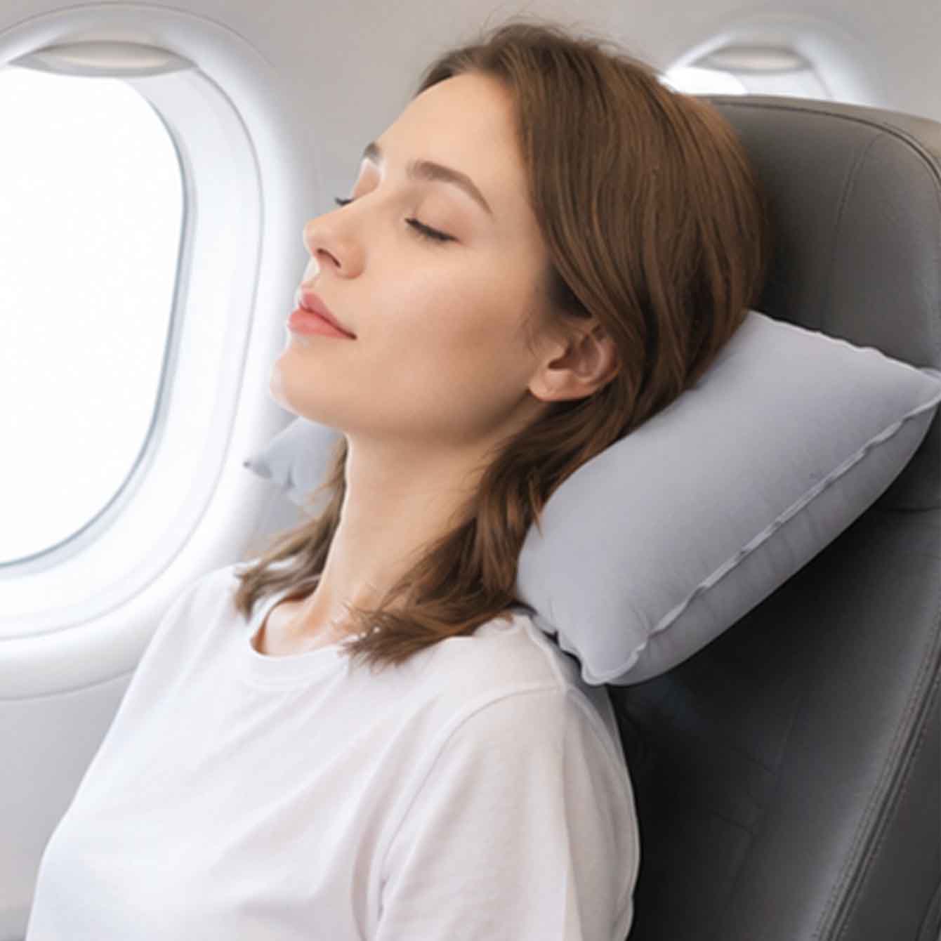 2パック超軽量インフレータブル枕、小型正方形フロッキーファブ - Travel Pillow Inflatable のレビューと価格