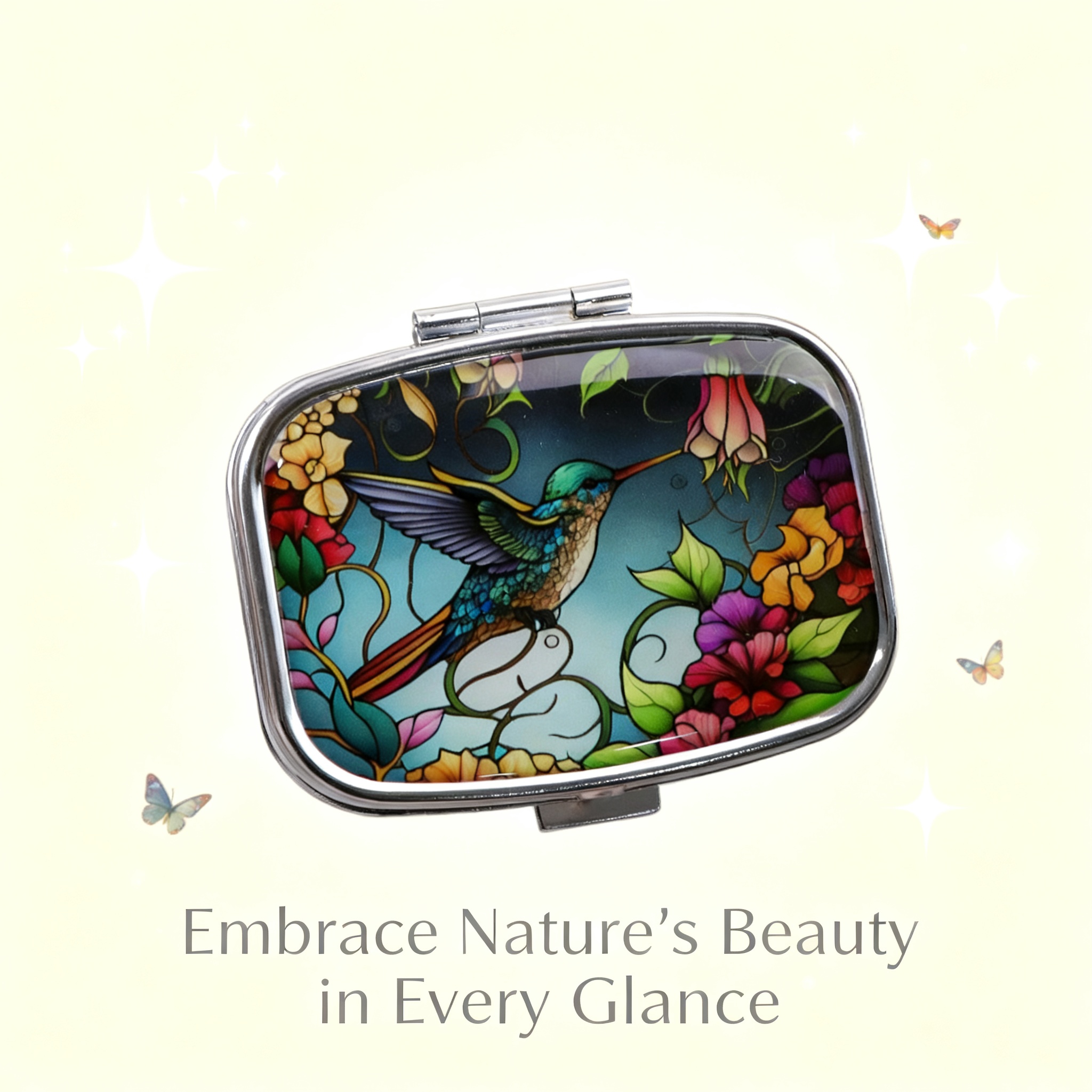 かわいい鳥の漫画旅行用ピルオーガナイザーポータブルミニピルケ - Travel Accessories Box のレビューと価格