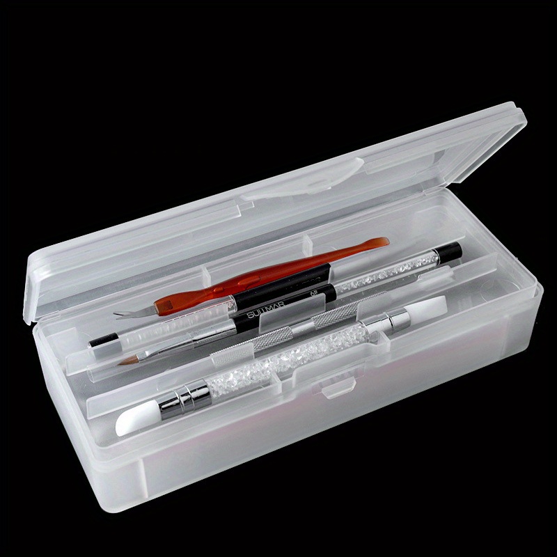 透明ネイルスタジオセットネイルツール収納ボックスメイクアップ - Travel Accessories Box のレビューと価格
