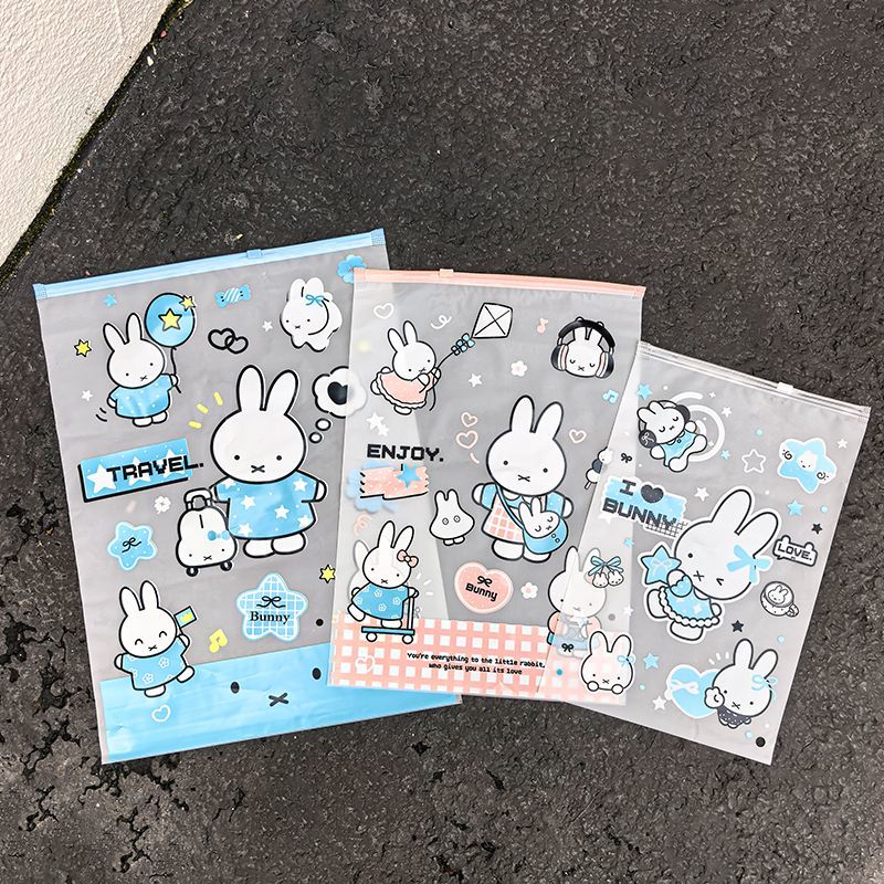 かわいいミッフィーの漫画柄収納バッグ、衣類・靴・下着用、個別 - Travel Accessories Pink のレビューと価格