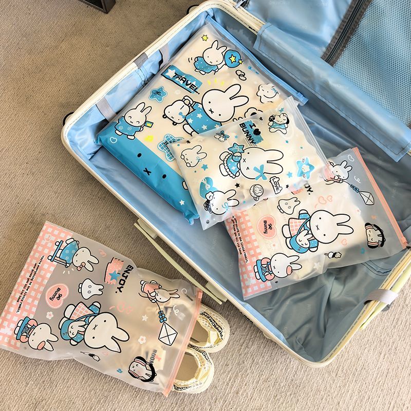 かわいいミッフィーの漫画柄収納バッグ、衣類・靴・下着用、個別 - Travel Accessories Pink のレビューと価格
