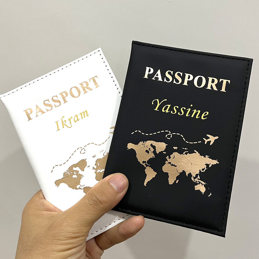 男性と女性のためのパーソナライズされた飛行機のパスポートカバ - Travel Accessories Dropshipping のレビューと価格