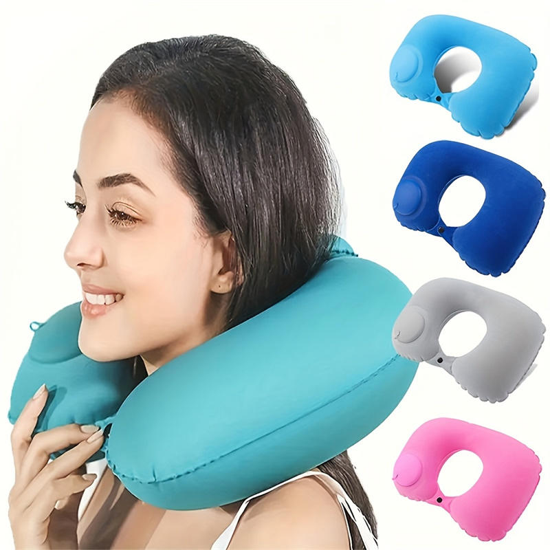 インフレータブルポータブルネックピロー、収納可能で自己充填式 - Travel Pillow Inflatable のレビューと価格