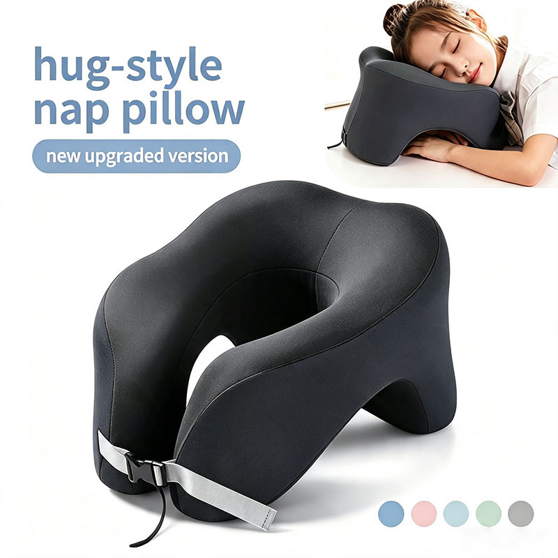 メモリーフォームU字型ネックピロー 旅行用飛行機睡眠枕 ソフ - Travel Pillow Inflatable のレビューと価格