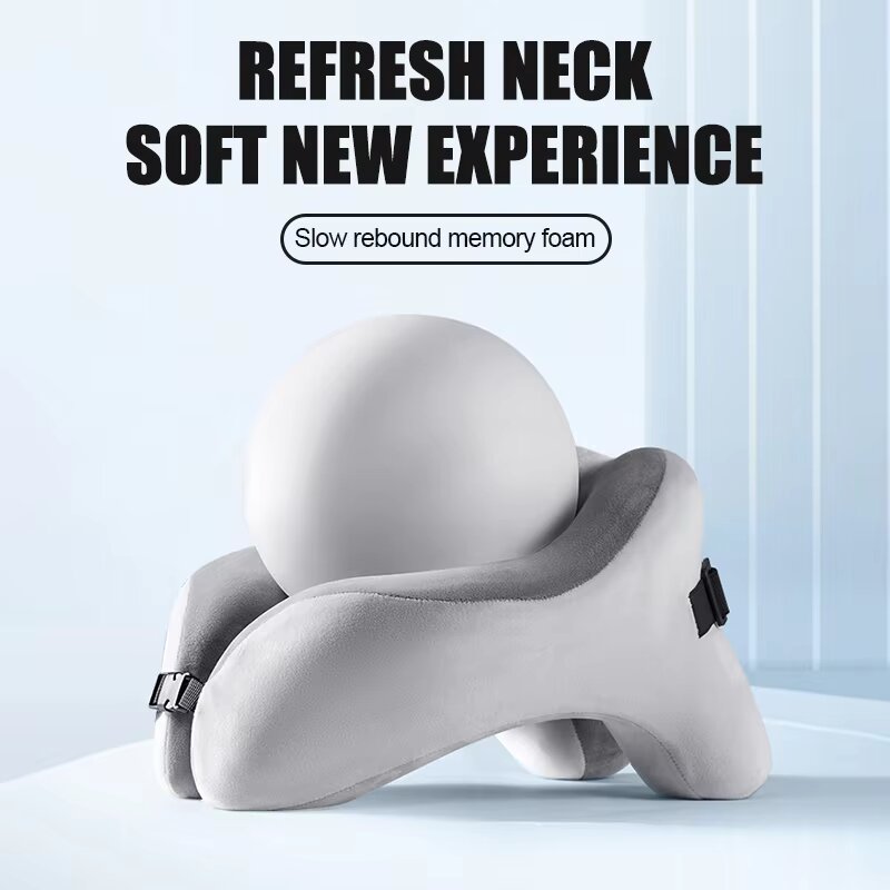 メモリーフォームU字型ネックピロー 旅行用飛行機睡眠枕 ソフ - Travel Pillow Inflatable のレビューと価格