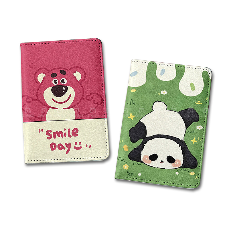 かわいいパンダパスポートカバー少女漫画ピンククマ銀行クレジッ - Travel Accessories Pink のレビューと価格