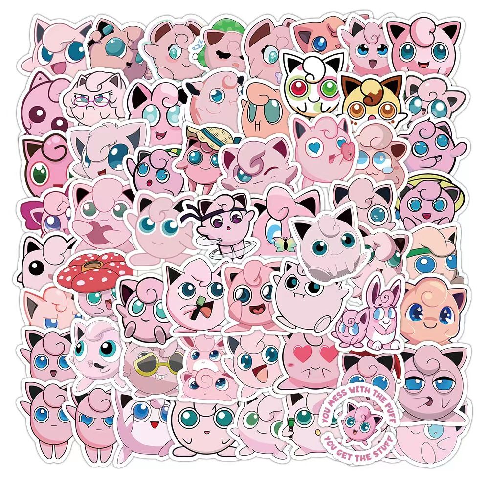 ポケモン 50枚のかわいいジグリーパフステッカー - ジャー - Travel Accessories Cute のレビューと価格