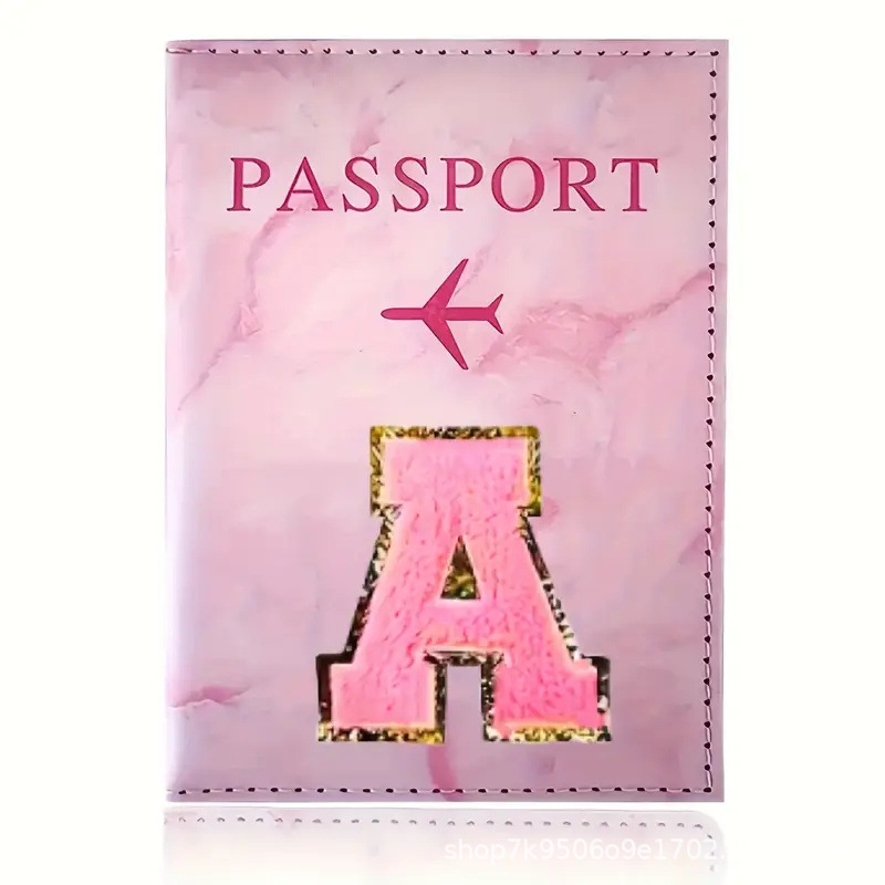ピンクのPUレザーパスポートホルダー、刺繍ラベル付き、チケッ - Travel Accessories Pink のレビューと価格
