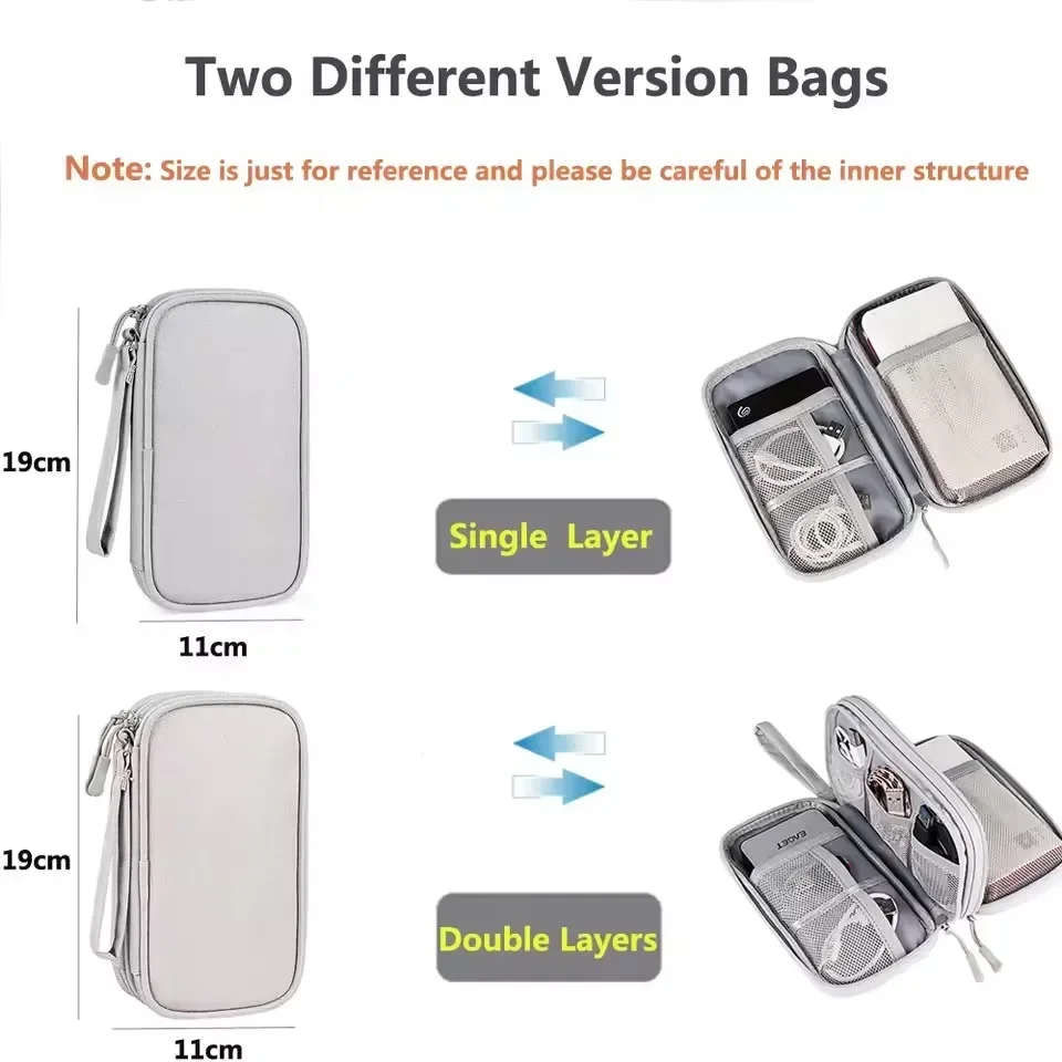 トラベルケーブルバッグ ポータブルデジタル収納ポーチ 充電器 - Travel Accessories Box のレビューと価格