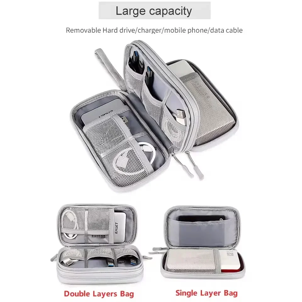 トラベルケーブルバッグ ポータブルデジタル収納ポーチ 充電器 - Travel Accessories Box のレビューと価格