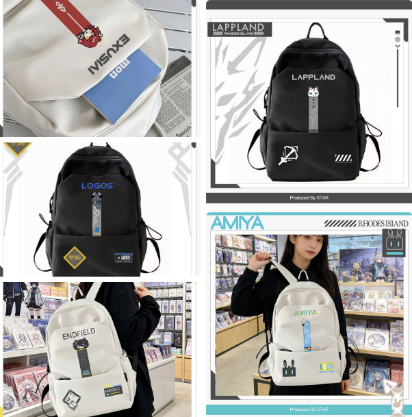 ゲームアークナイツ漫画バックパック学生ブックバッグスクールバ - Travel Accessories Present のレビューと価格