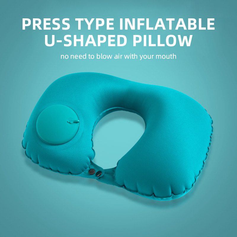 5色展開、プレス式インフレータブル枕、折りたたみ式携帯エアピ - Travel Pillow Inflatable のレビューと価格