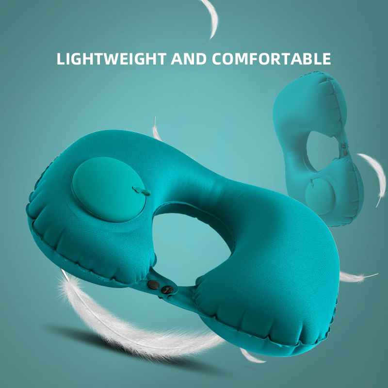 5色展開、プレス式インフレータブル枕、折りたたみ式携帯エアピ - Travel Pillow Inflatable のレビューと価格