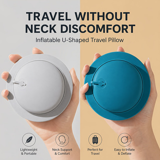 SPDJUMPER インフレータブルトラベルネックピロー、U - Travel Pillow Inflatable のレビューと価格