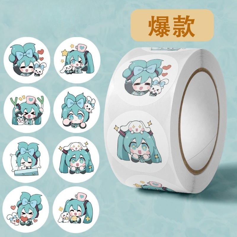 インスタ映えする可愛い初音ミクステッカー、漫画風装飾シール、 - Travel Accessories Cute のレビューと価格