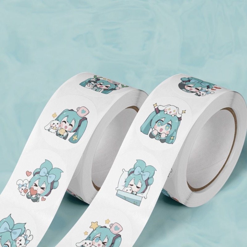 インスタ映えする可愛い初音ミクステッカー、漫画風装飾シール、 - Travel Accessories Cute のレビューと価格