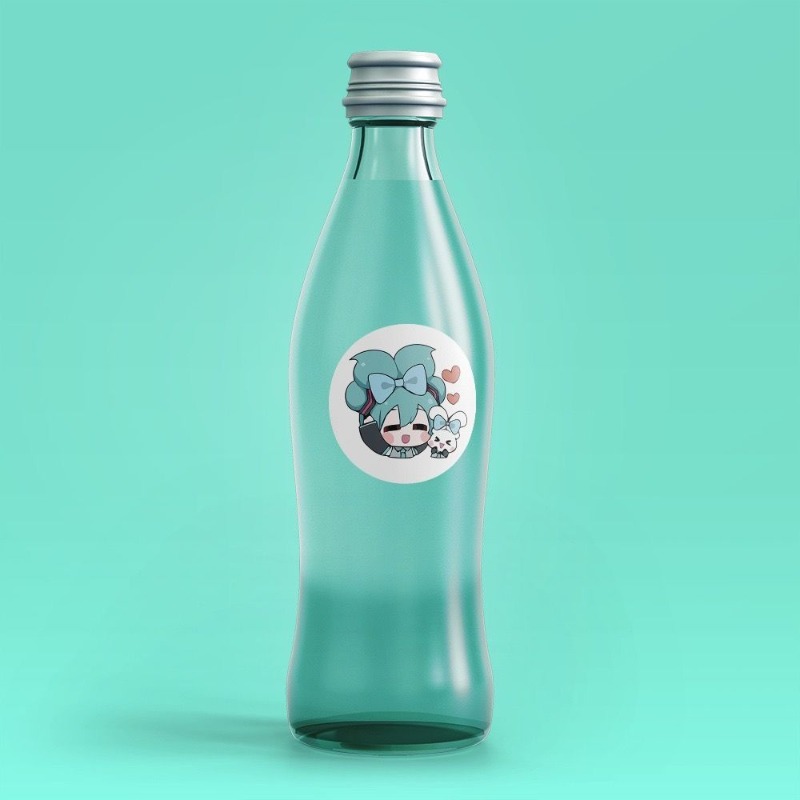 インスタ映えする可愛い初音ミクステッカー、漫画風装飾シール、 - Travel Accessories Cute のレビューと価格