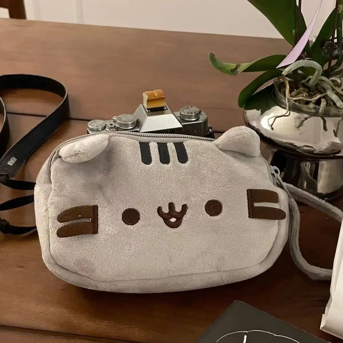 かわいいプシーンペンシルケース、漫画風の太った猫、大容量学生 - Travel Accessories Cute のレビューと価格