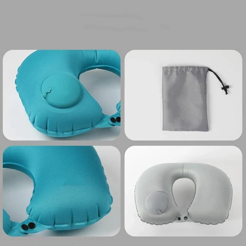 収納可能で自己充填式の群がり式インフレータブル携帯ネックピロ - Travel Pillow Inflatable のレビューと価格